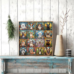Puzzle per cani in vetro colorato 1000 pezzi