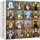 Stained Glass Dog Jigsaw Puzzle 1000 Pieces