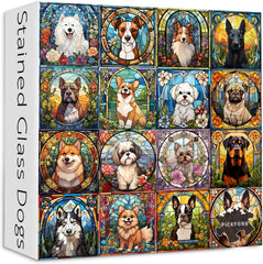 Puzzle per cani in vetro colorato 1000 pezzi