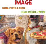 Puppy Pizza Jigsaw Puzzles 1000 Pieces