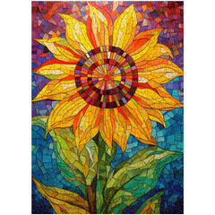 Rompecabezas de girasol de mosaico 1000 piezas