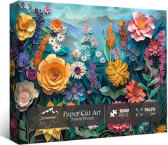 Paper Cut Art Floral Jigsaw Hozzles 1000 piezas