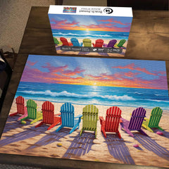 Beach Sunset puzzle puzzle 1000 pezzi