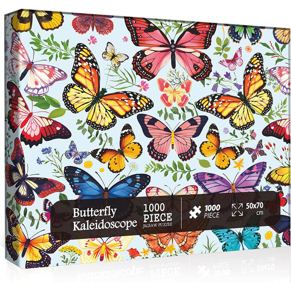 1000 Piece Crystal Butterfly Jigsaw Puzzle - Sparkling Gemstone Art, 23.85x23.85 Inches - View #7