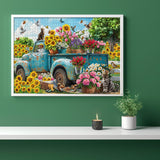 Flowers and Truck Jigsaw Puzzle 1000 Pieces