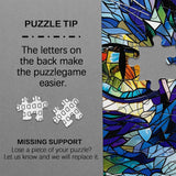 Stained Glass Cat Jigsaw Puzzles 1000 Pieces