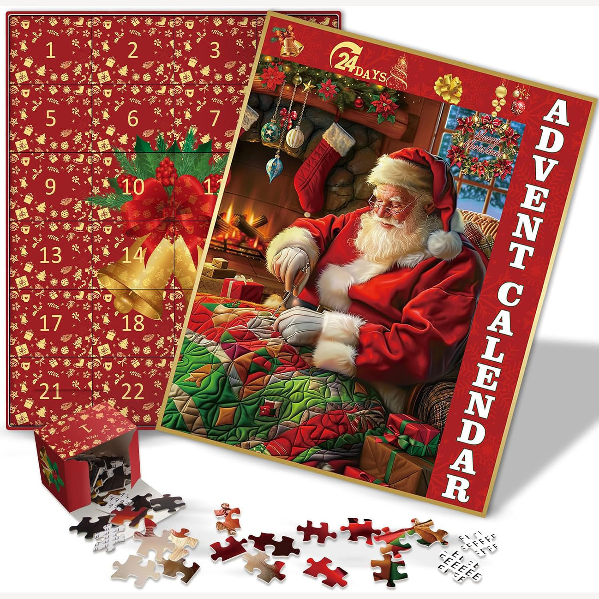 Christmas Santa Sewing Advent Calendar Puzzle 1000 pièces