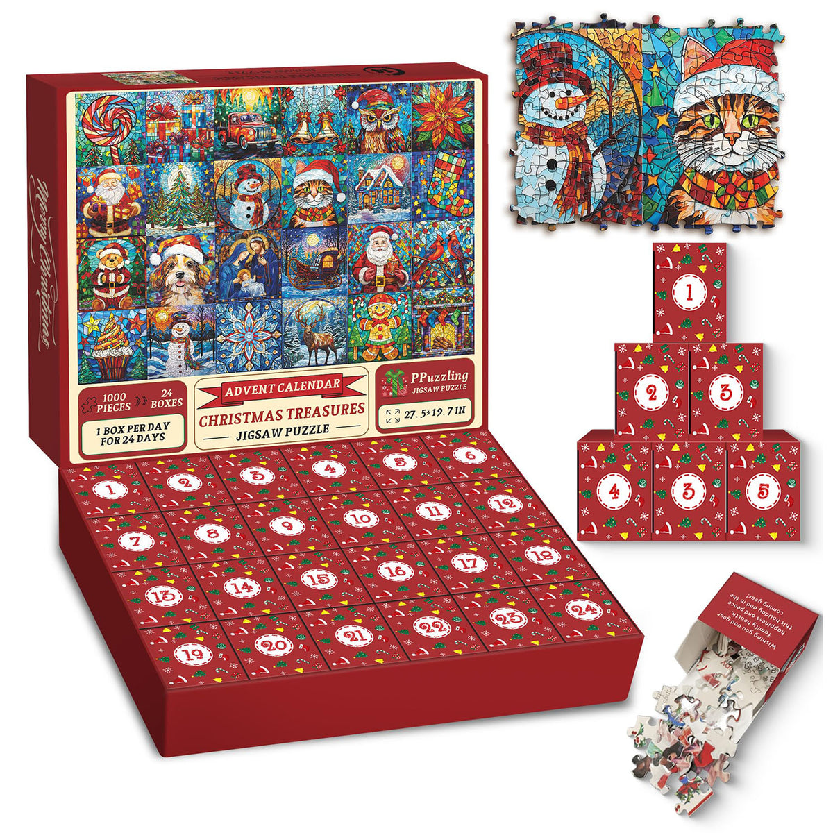 Christmas Treasures Advent Calendar Puzzle 1000 pièces