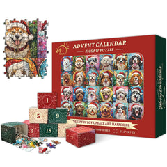 Frohe Christmas Dogs Advent Kalender Jigsaw Puzzle 1000 Stücke