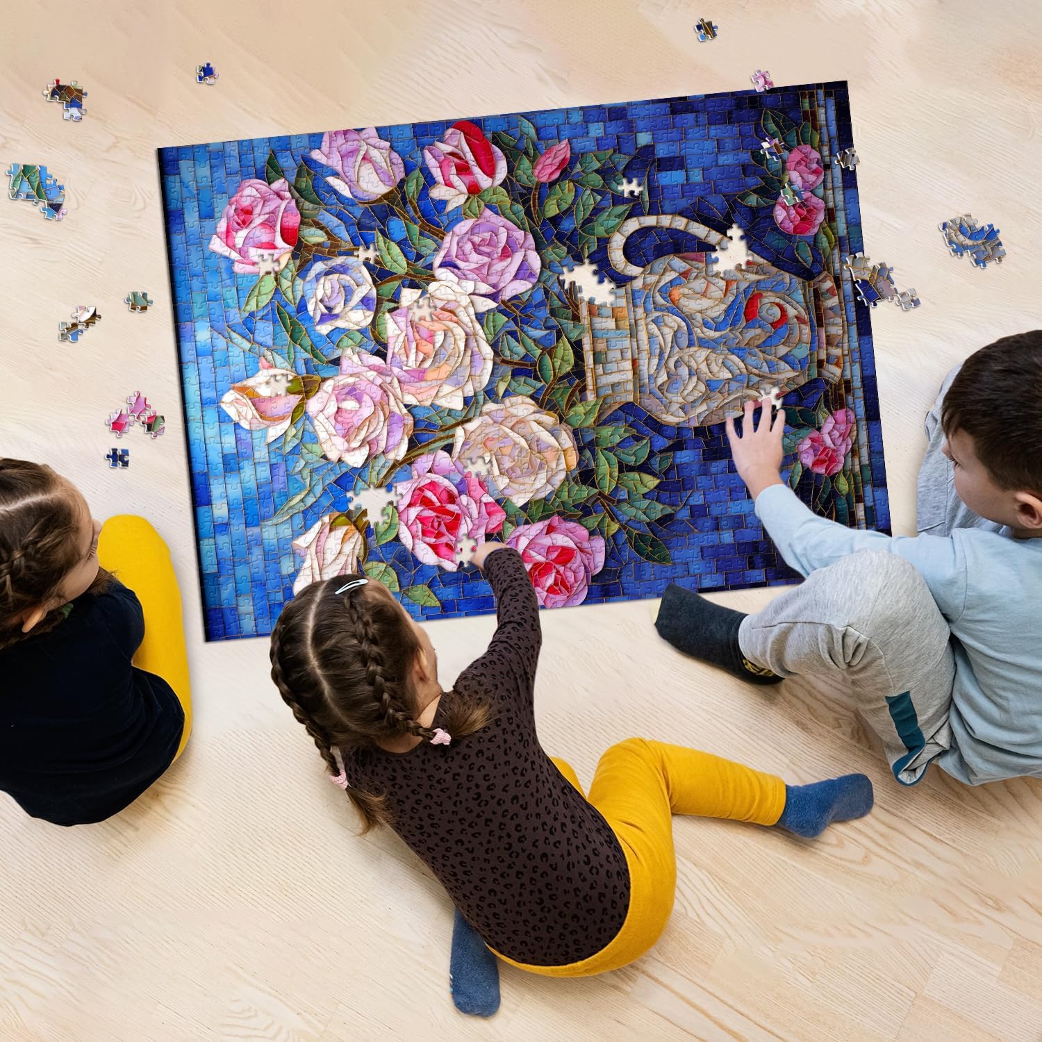 Mosaik der Rosen Puzzles 1000 Stücke