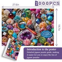 Rompecabezas de caleidoscopio de piedras preciosas, 1000 piezas