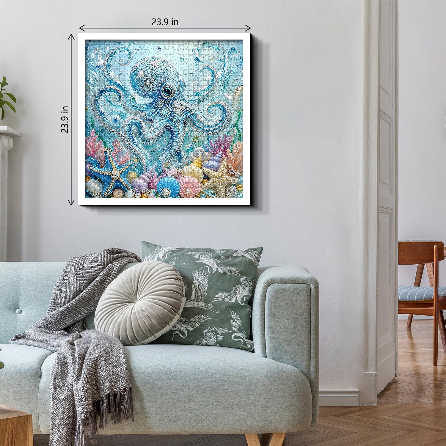 Puzzle con polpo oceanico ingioiellato, 1000 pezzi