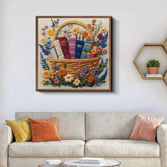 Floral Books Basket Jigsaw Puzzle 1000 Pieces