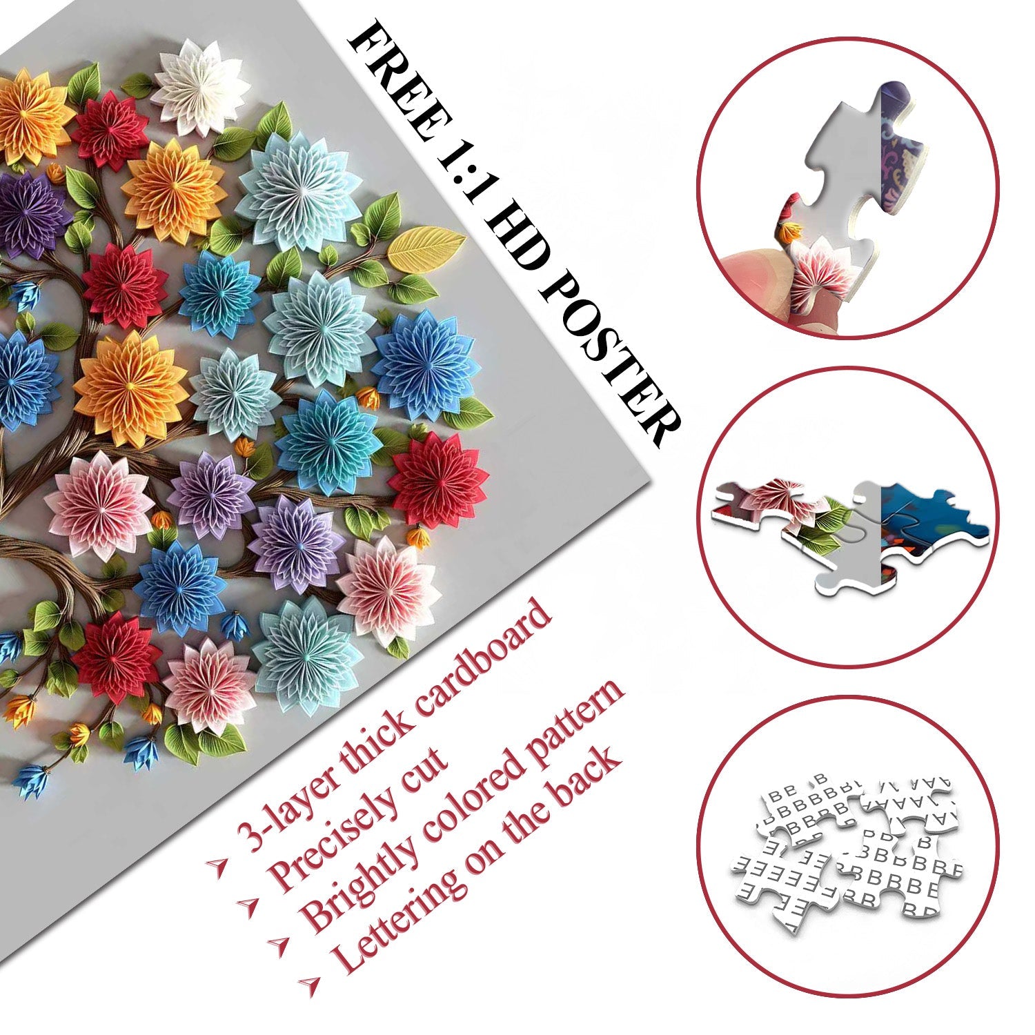 Paper Blossom Tree Jigsaw Puzzle 1000 Pieces