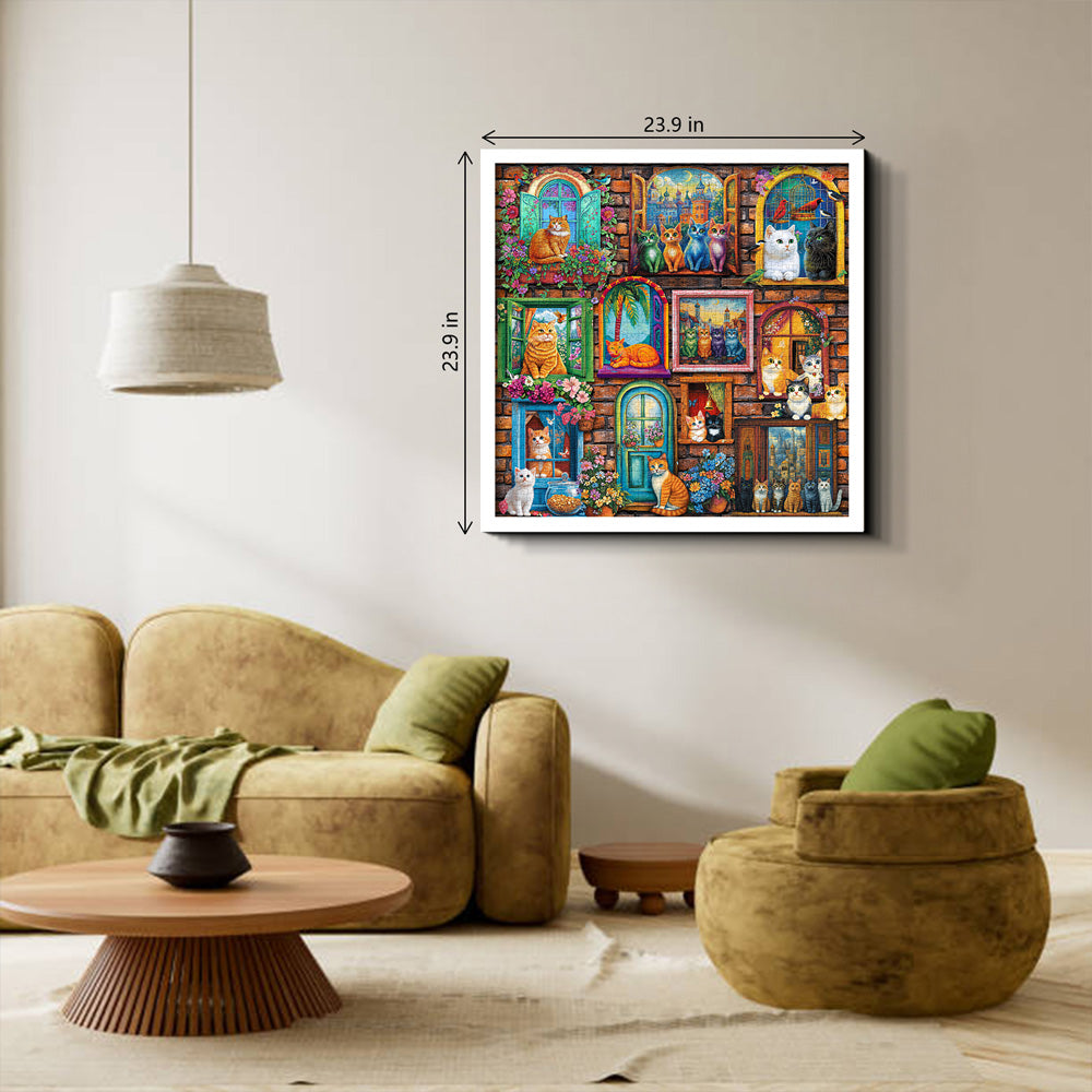 Feline Window Collection Jigsaw Puzzle 1000 Pieces