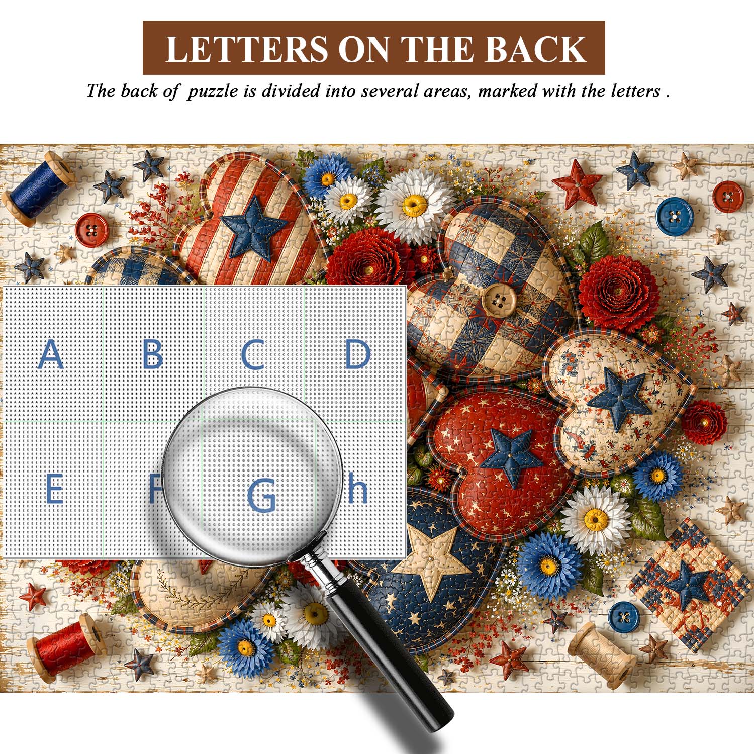 Patriotic Hearts Jigsaw Puzzle 1000 Pieces