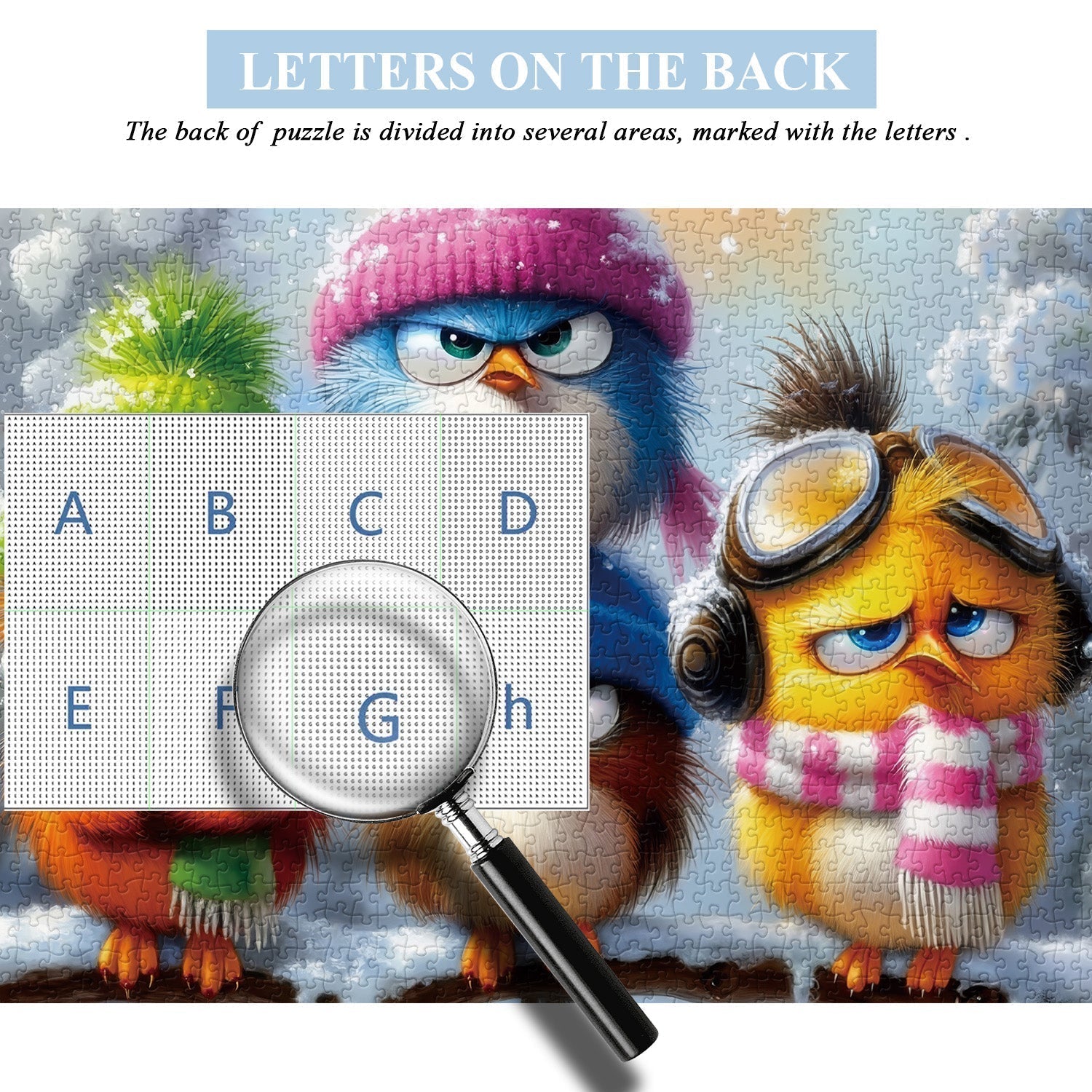 Wintergefiederte Freunde Puzzle 1000 Teile