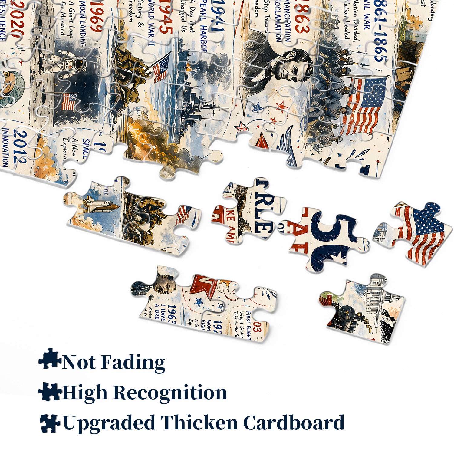 Puzzle delle pietre miliari dell'America, 1000 pezzi