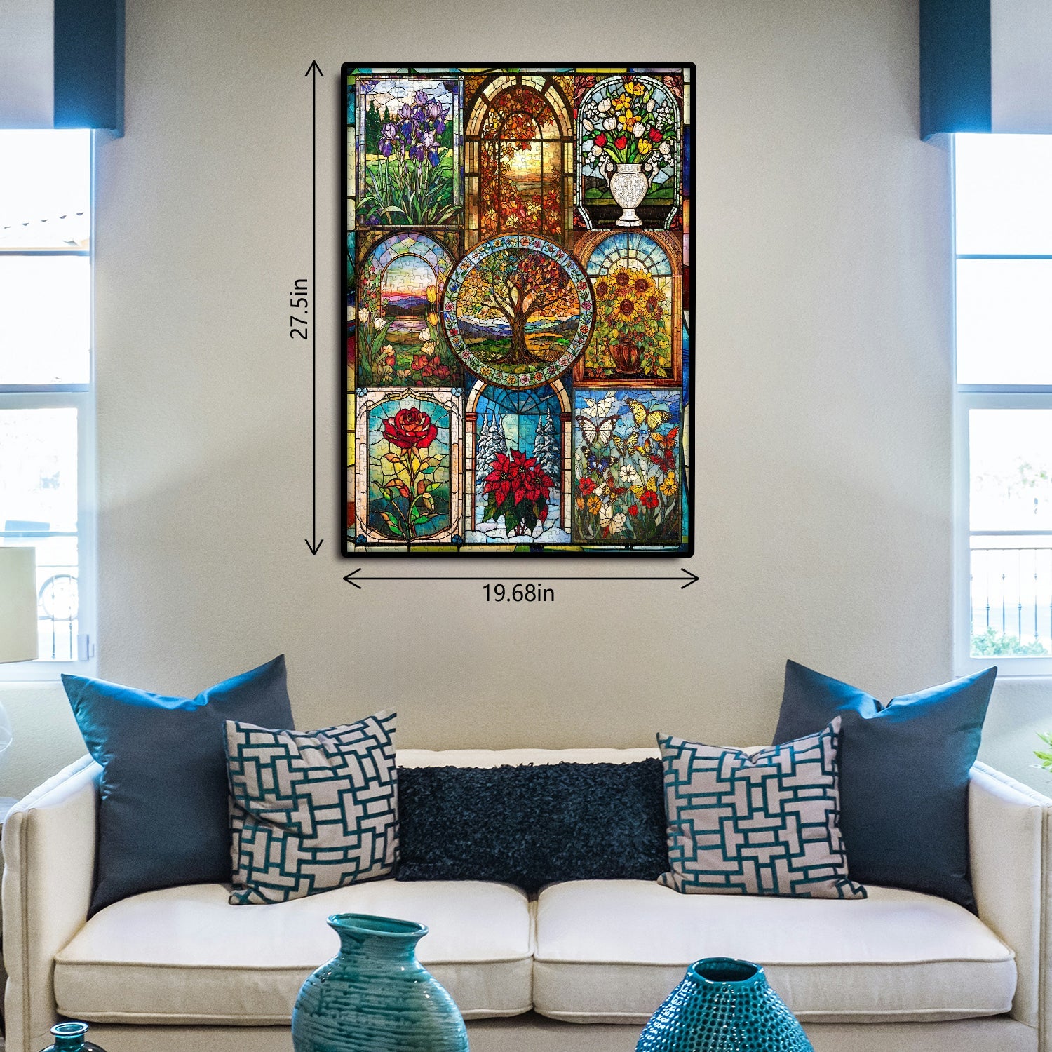 Artistic Floral Windows Jigsaw Puzzle 1000 Pieces