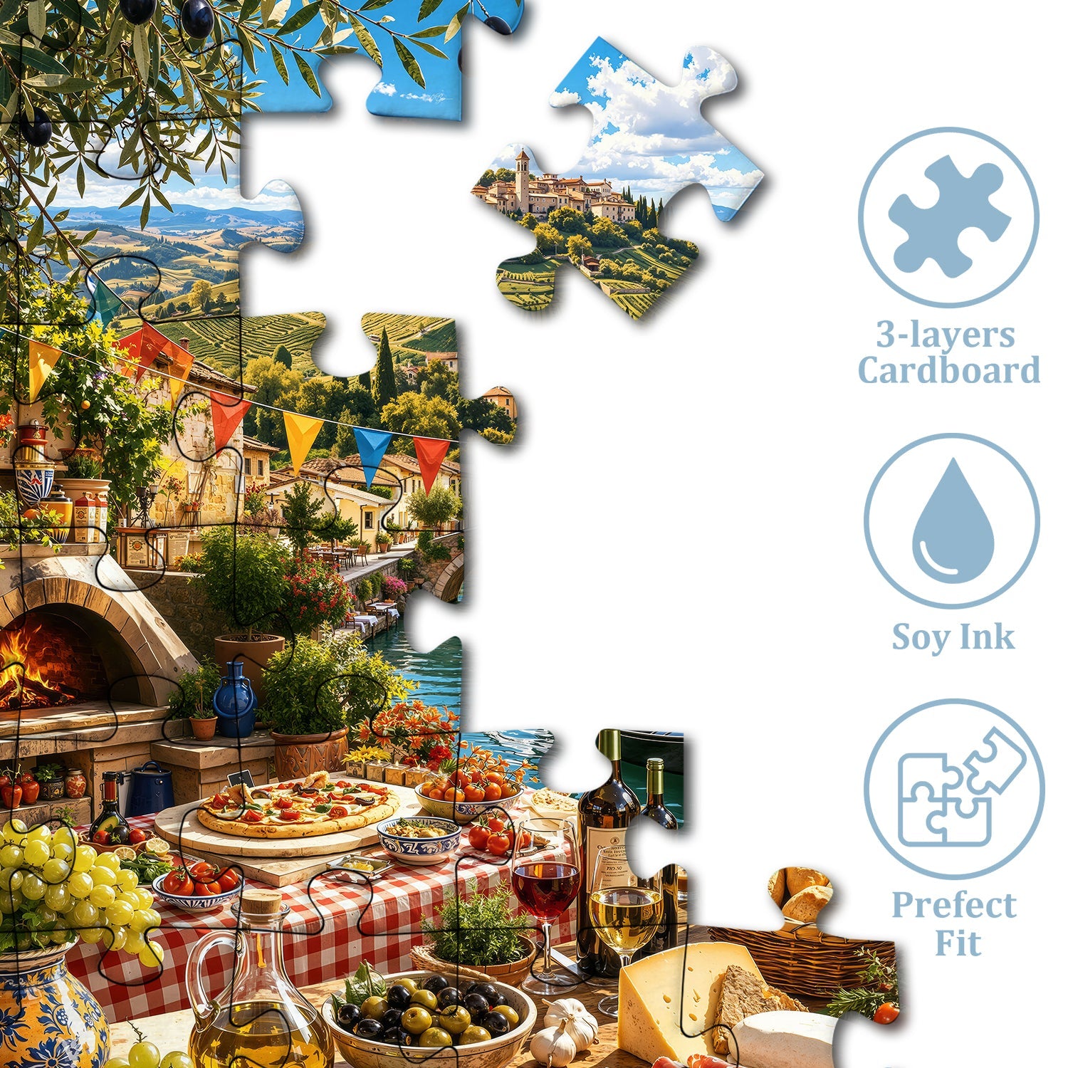 Puzzle Italiano Mountain Food Time 1000 Pezzi