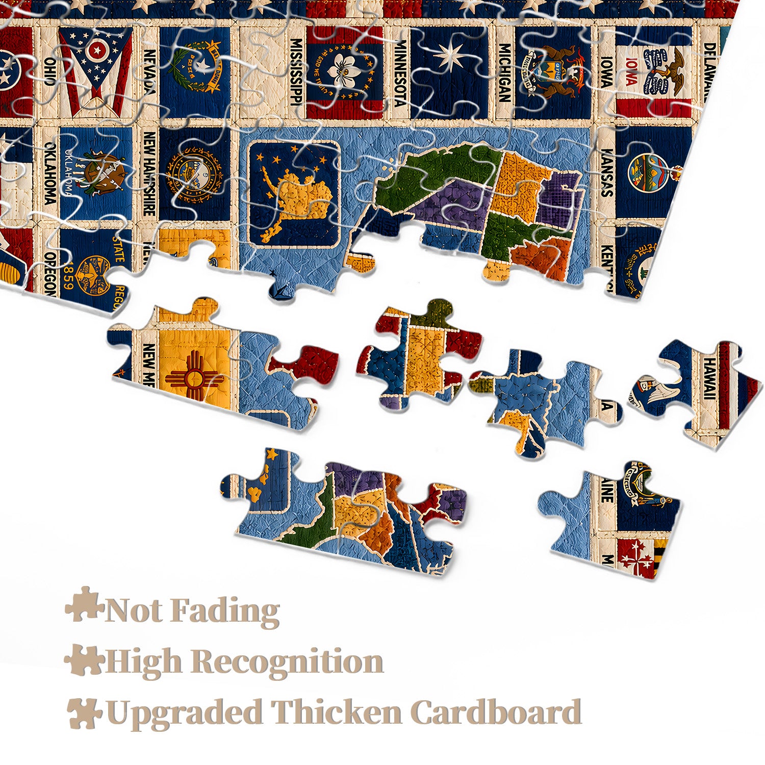 Puzzle con 50 bandiere d'America, 1.000 pezzi