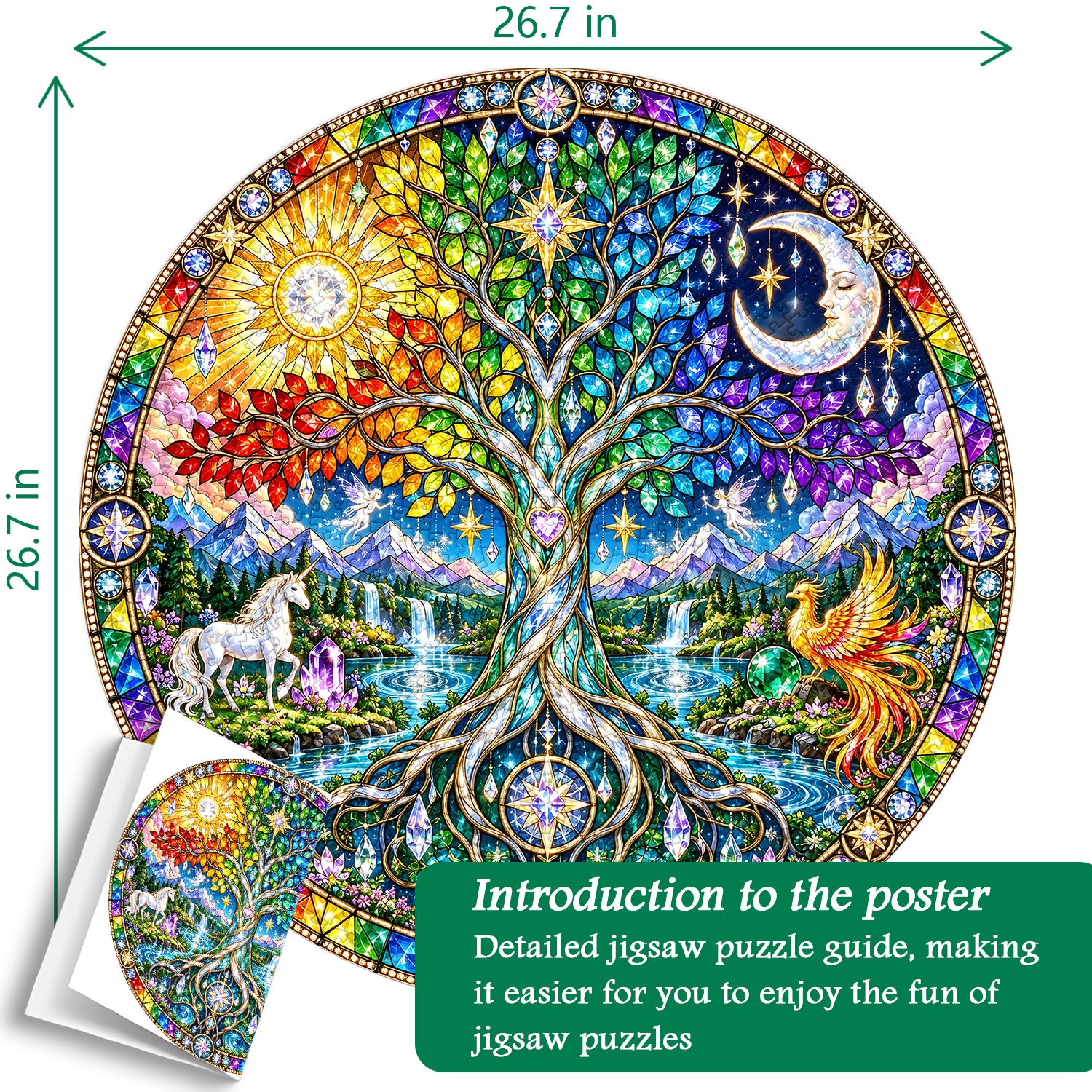 Enchanted Rainbow Tree Jigsaw Puzzle 1000 Pieces
