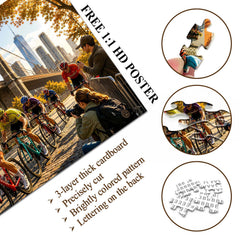 Puzzle da corsa in bici da città, 1000 pezzi