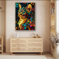 Mystische Blumenkatze Puzzle 1000 Stücke