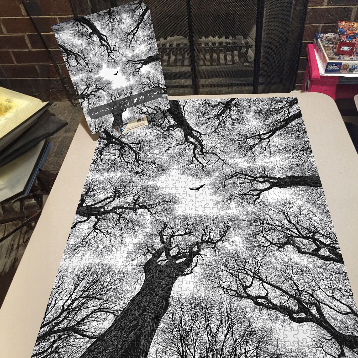 Black & White Trees Jigsaw Puzzle 1000 Pieces