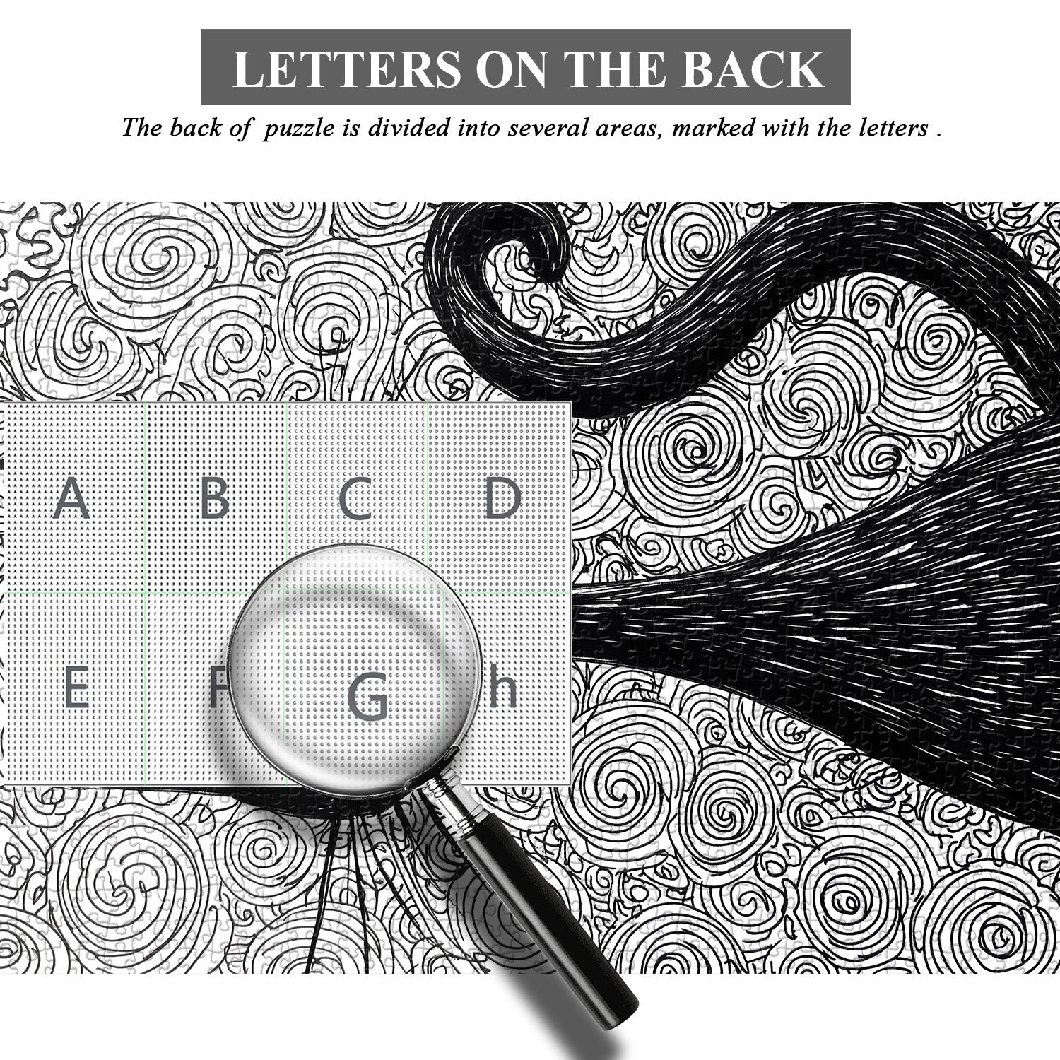 Whimsical Ink Cat Jigsaw Puzzle 1000 Pieces