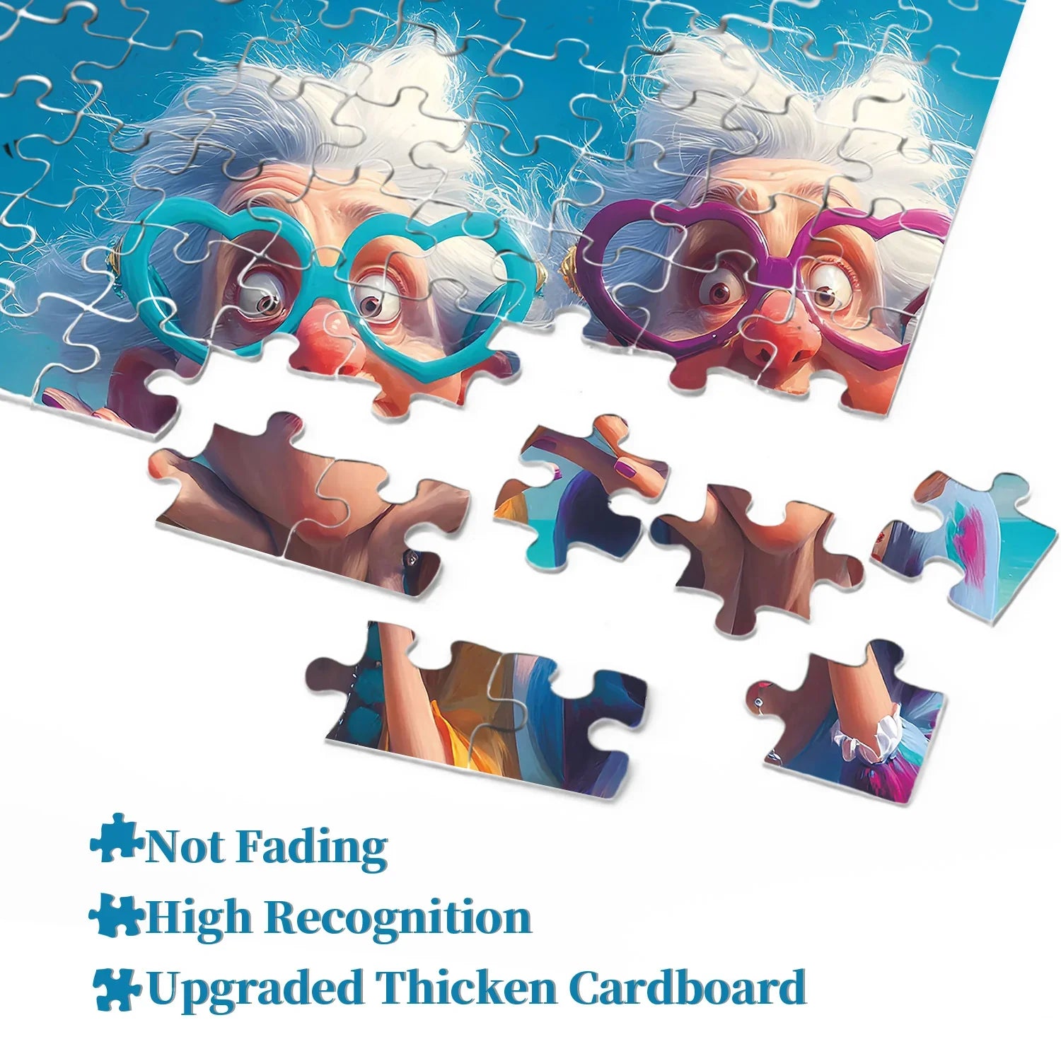 Strandlächeln Oma Puzzle 1000 Teile