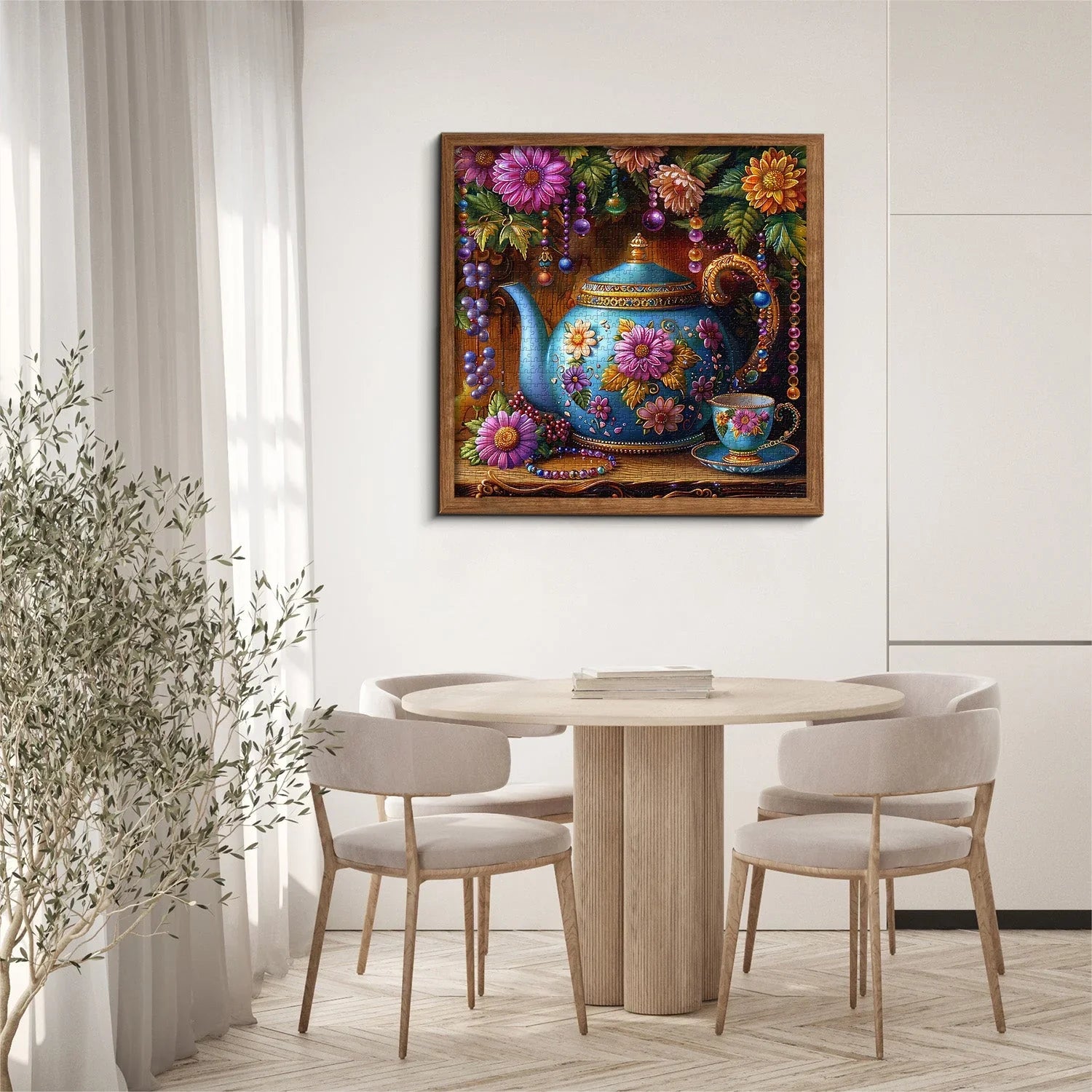 Floral Teapot Jigsaw Puzzle 1000 Pieces