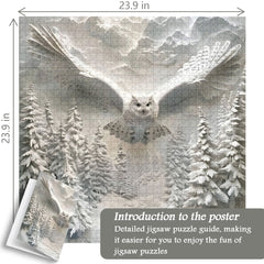 Puzzle Hibou dans la neige 1000 pièces