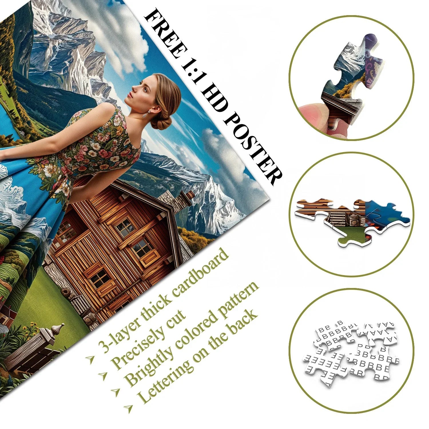 Rompecabezas de dama escénica de 1000 piezas