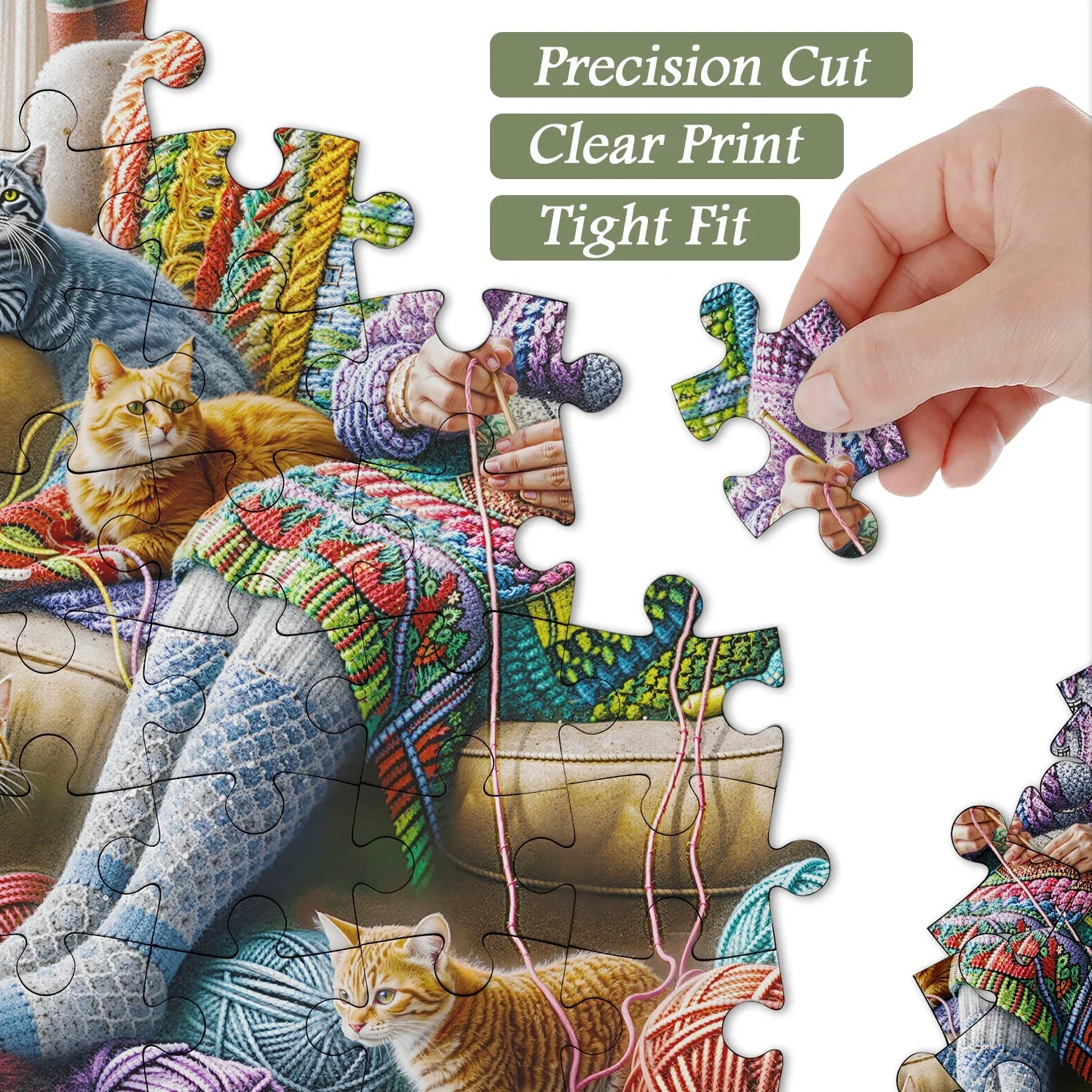 Puzzle del tempo del lavoro a maglia della nonna, 1000 pezzi