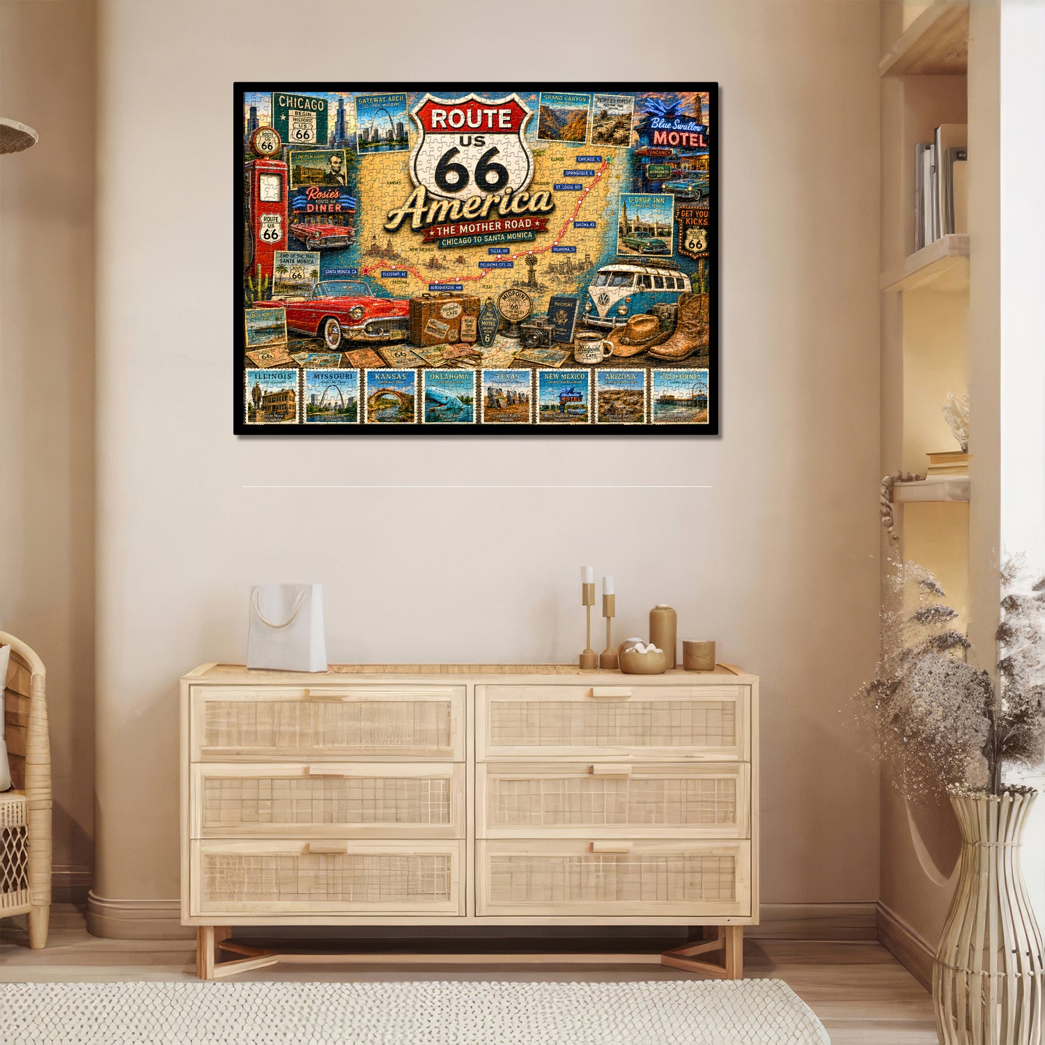 Route 66 Travel Jigsaw Puzzle 1000 Pieces
