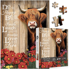 Die Kuh in der Scheunenpüßwinkel -Puzzle 1000 Stücke