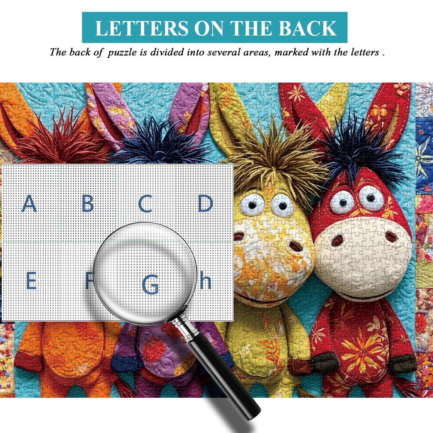 Quilted Donkeys&nbsp;Jigsaw Puzzle 1000 Pieces