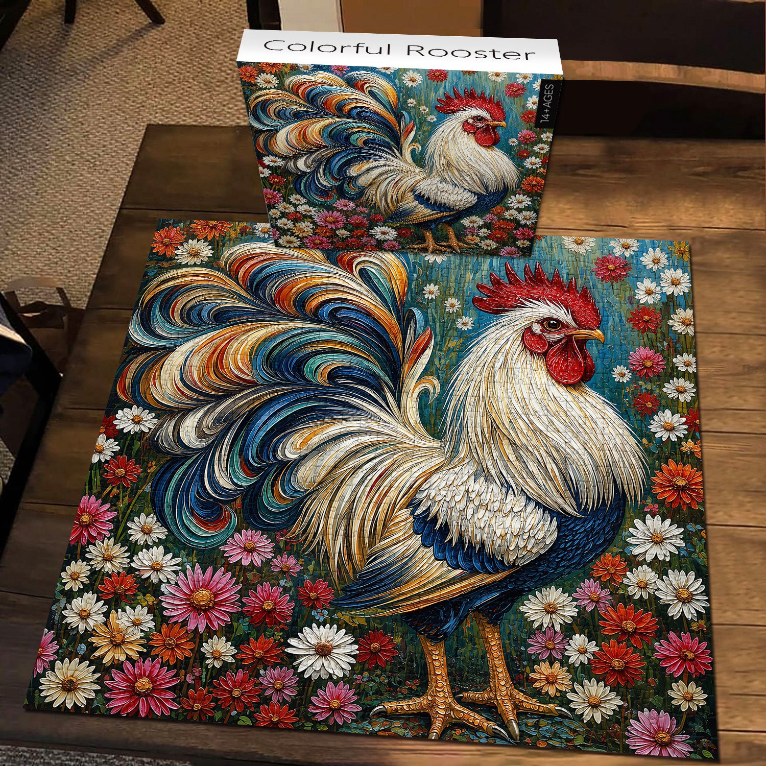 Colorful Rooster Jigsaw Puzzle 1000 Pieces