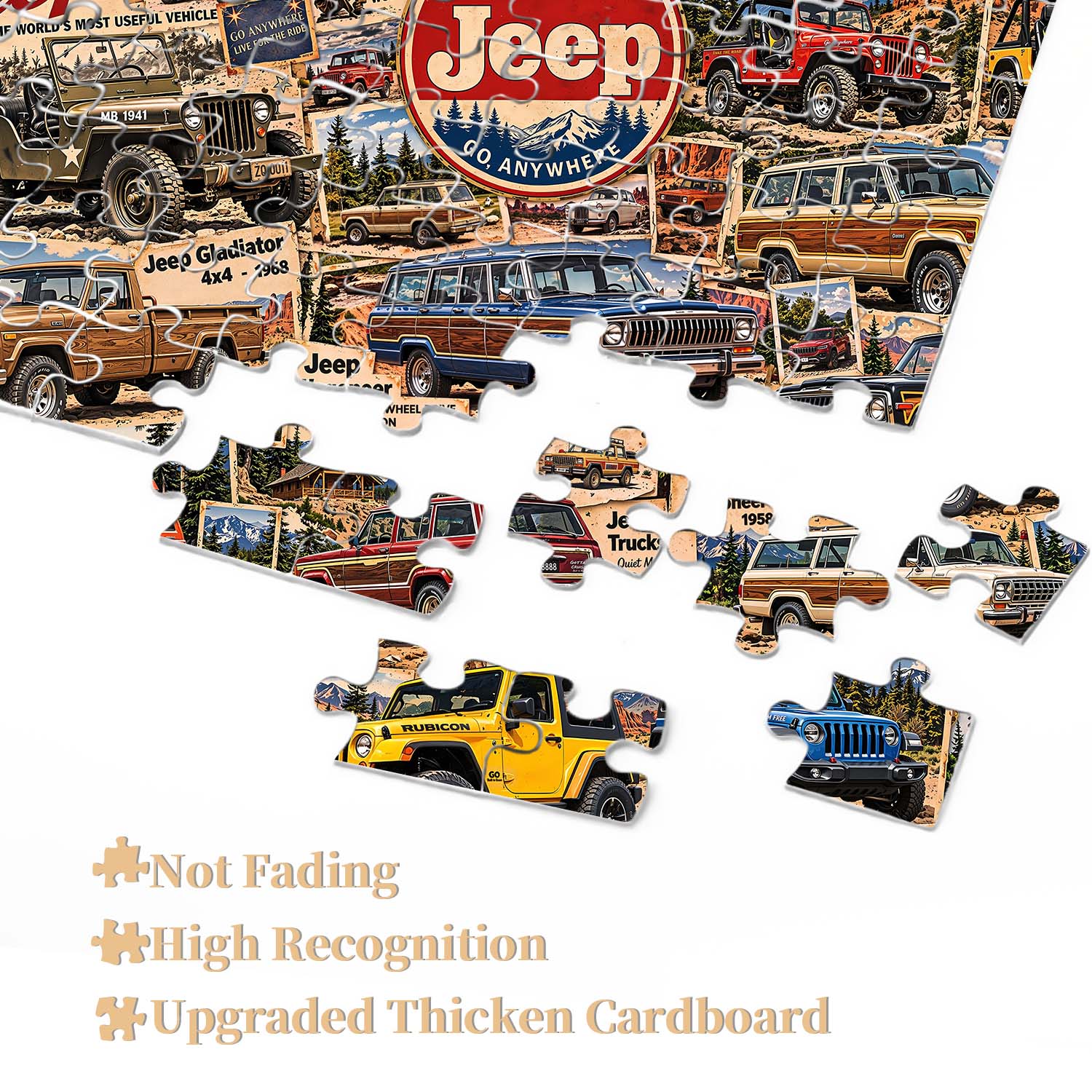 Puzzle retrò Jeep Off Road 1000 pezzi