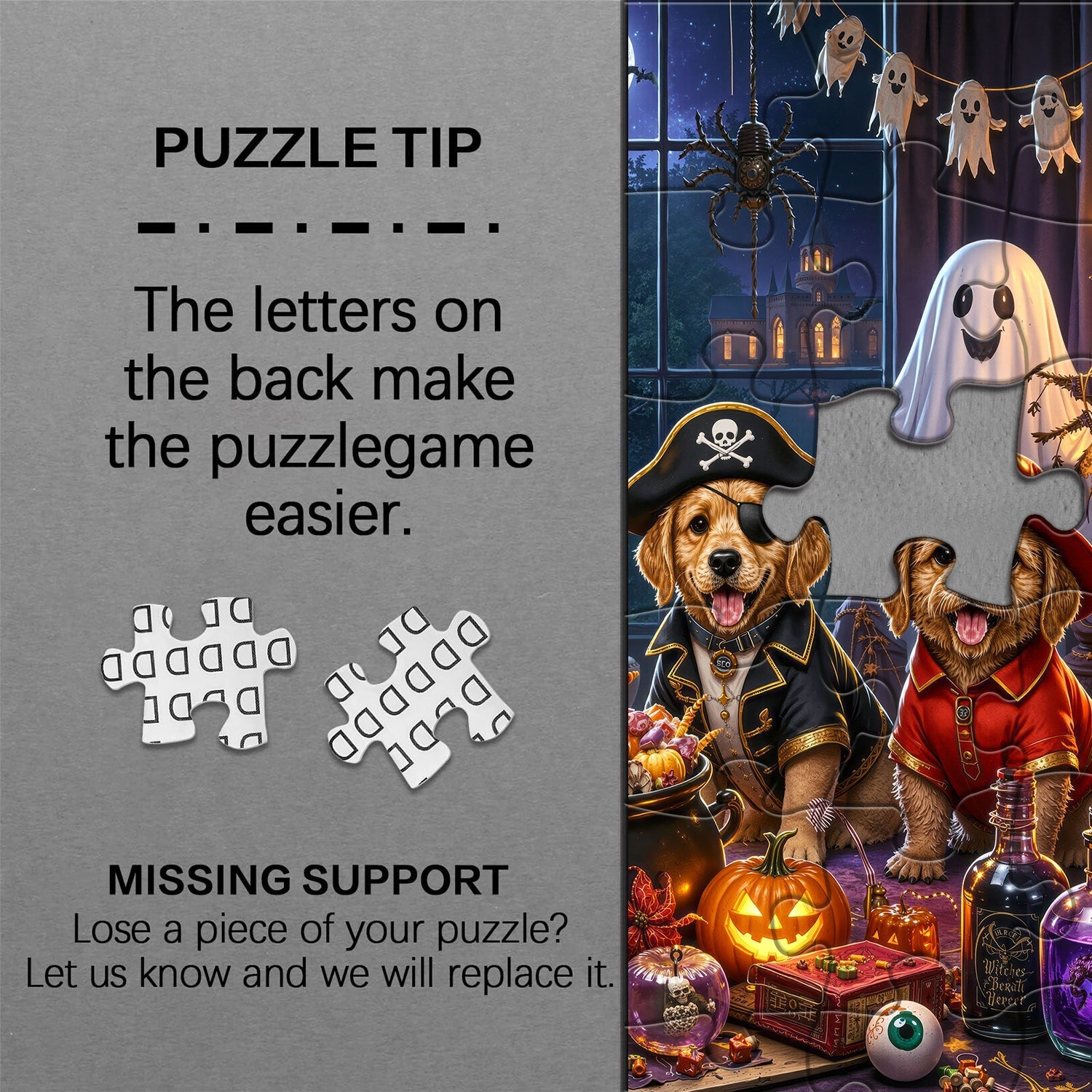 Cute Pets Halloween Night Jigsaw Puzzle 1000 Piece