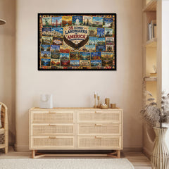 USA Iconic Sights Jigsaw Puzzle 1000 Pieces