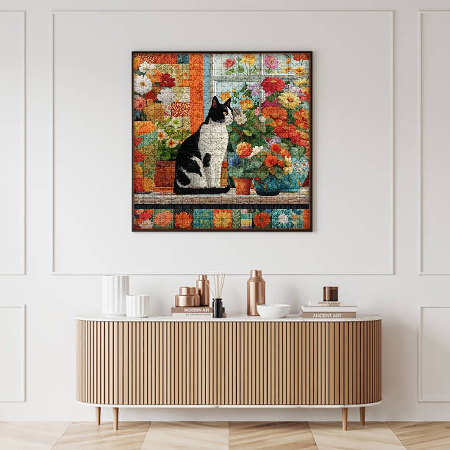 Puzzle de puzzle de chat matelassé 1000 pièces