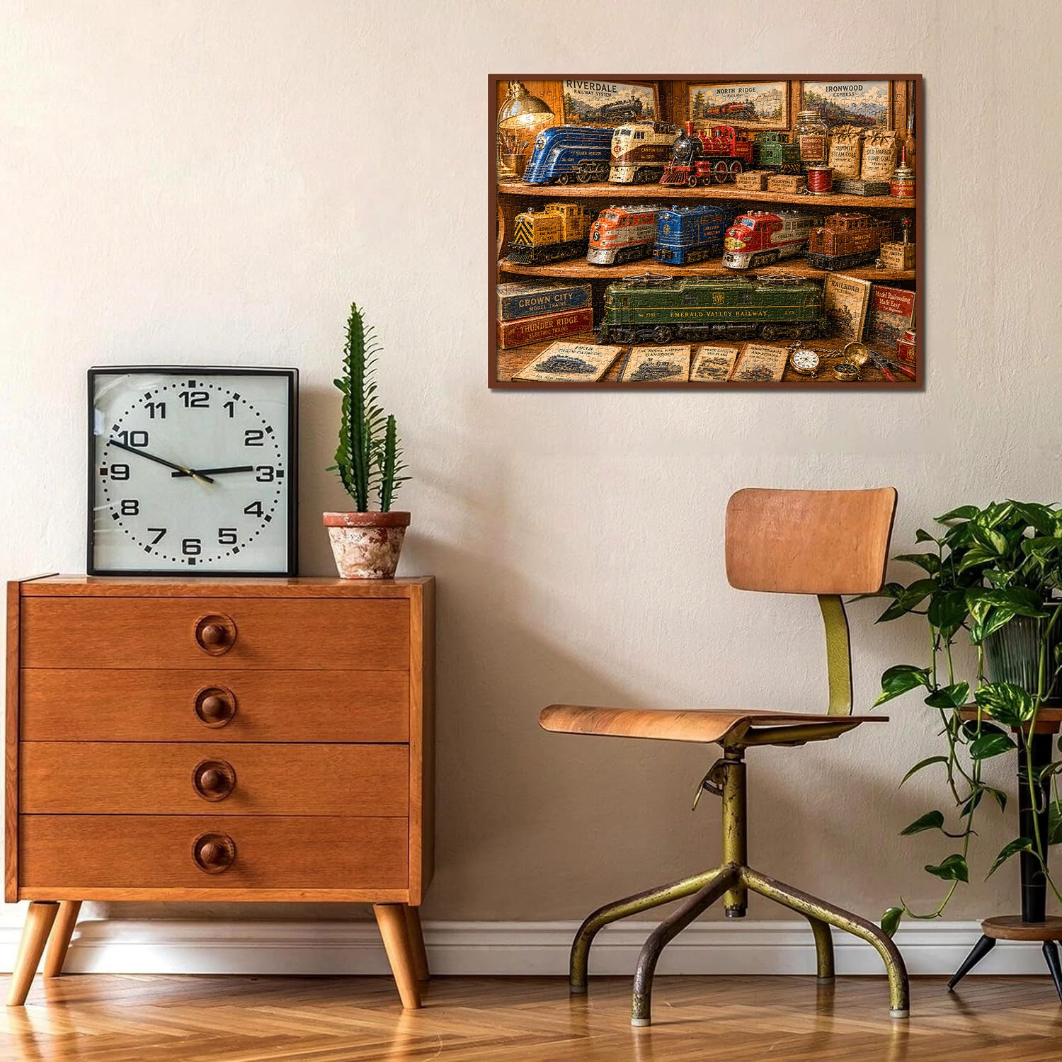 Puzzle di trenini vintage da 1000 pezzi
