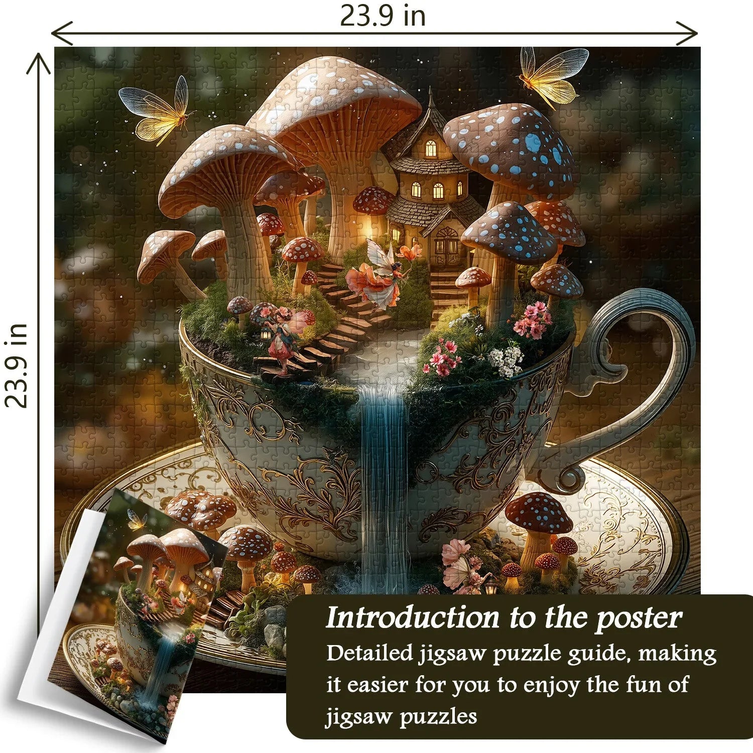 Mushroom Teacup Jigsaw Puzzle 1000 Pieces