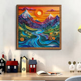 Colorful Mountain Waterscape Jigsaw Puzzle 1000 Pieces