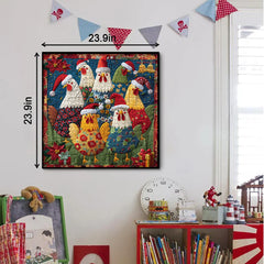 Süße Weihnachtshühner Puzzle 1000 Stücke