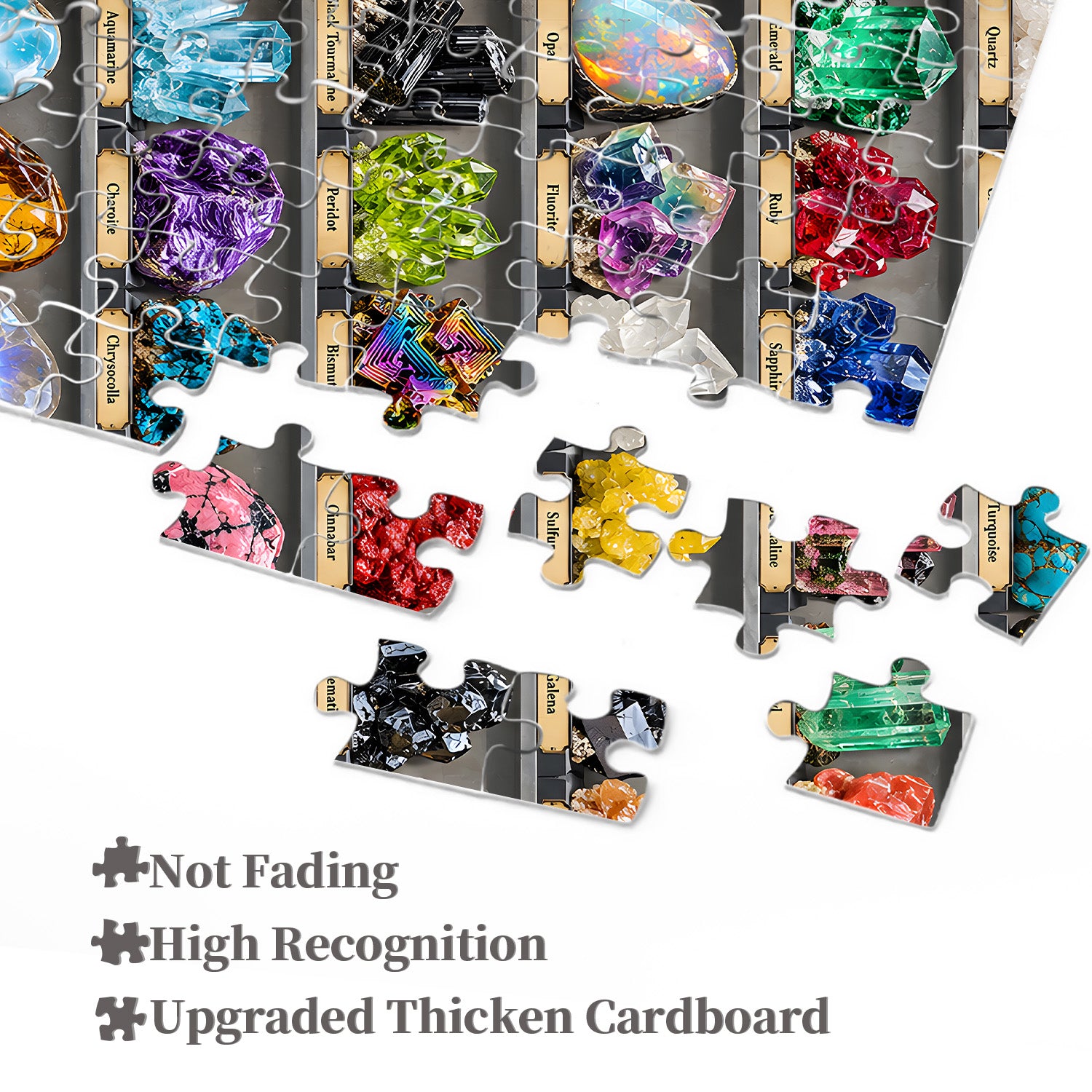 Gemstone Mineral Collection Jigsaw Puzzle 1000 Pieces