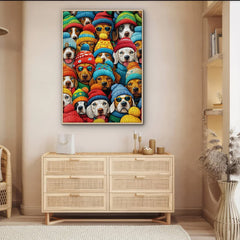 Süße Hundemode -Hut -Puzzle 1000 Stücke