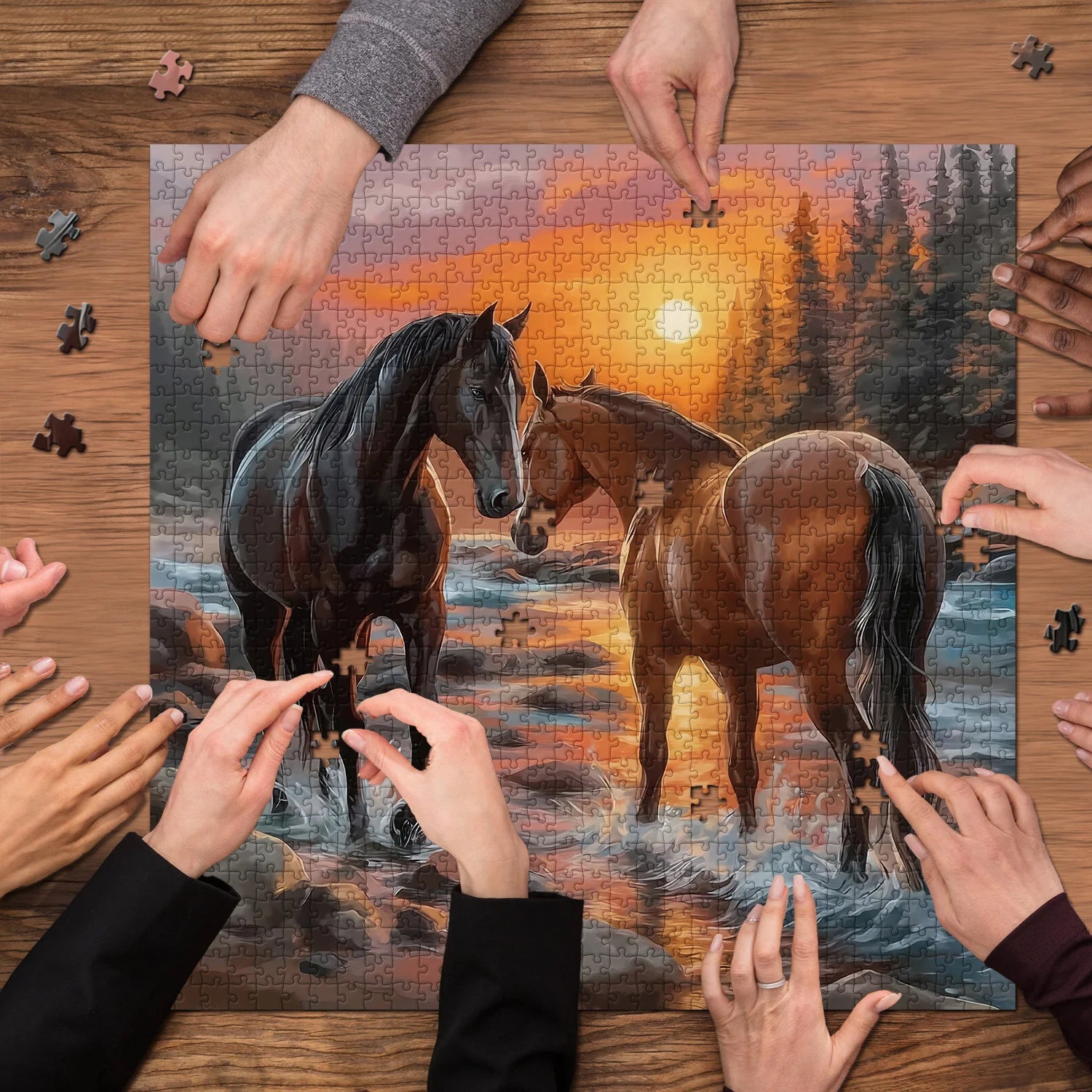Sunset Gallop Puzzle Puzzle 1000 pièces